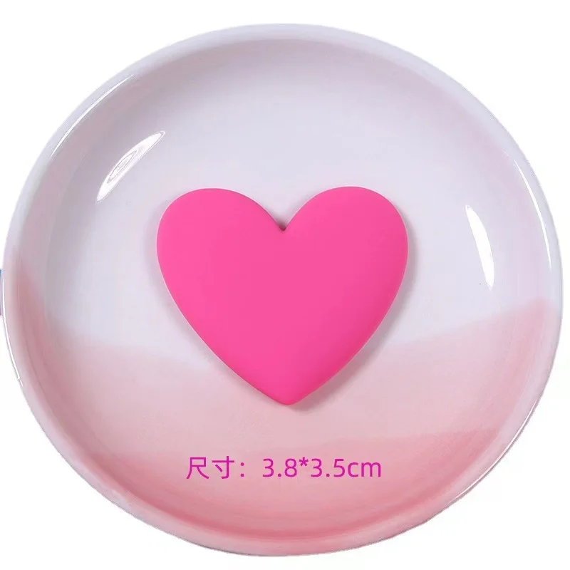Resin Flatback 3D Resin Embellishment Kawaii Lovely Heart Flatback Cabochons For Slime DIY Hair for DIY Crafts, Scrapbooking