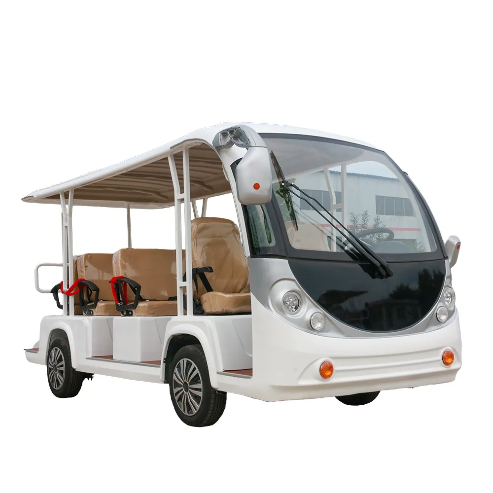 14 Seats Electric Mini Bus Sightseeing Shuttle Bus Wholesale Low Price for City School Transportation