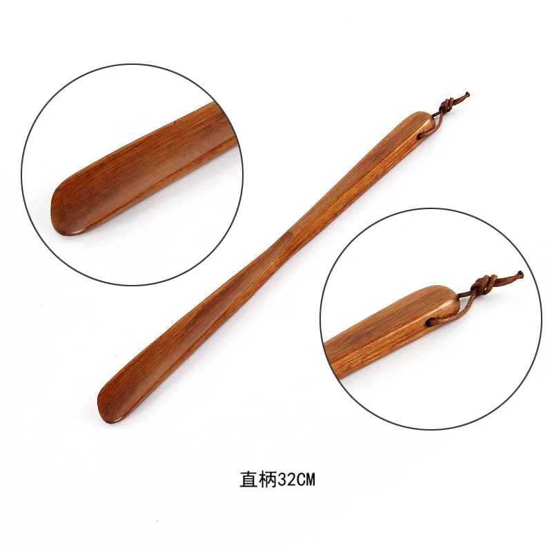 Decorative Shoehorn Long Handle Extended Reach Women Men Kids Senior ...Disabled Natural Wood Shoe Horn