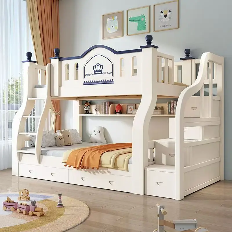 Wholesale Modern Hotel School Dormitory Apartment Bed University Apartment Wooden Bunk Beds With Stairs