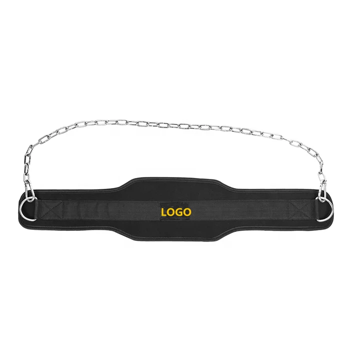 Factory Price Heavy Duty Double Gym Fitness Exercise Weight Lifting Dipping Dip Belt With Steel Chain