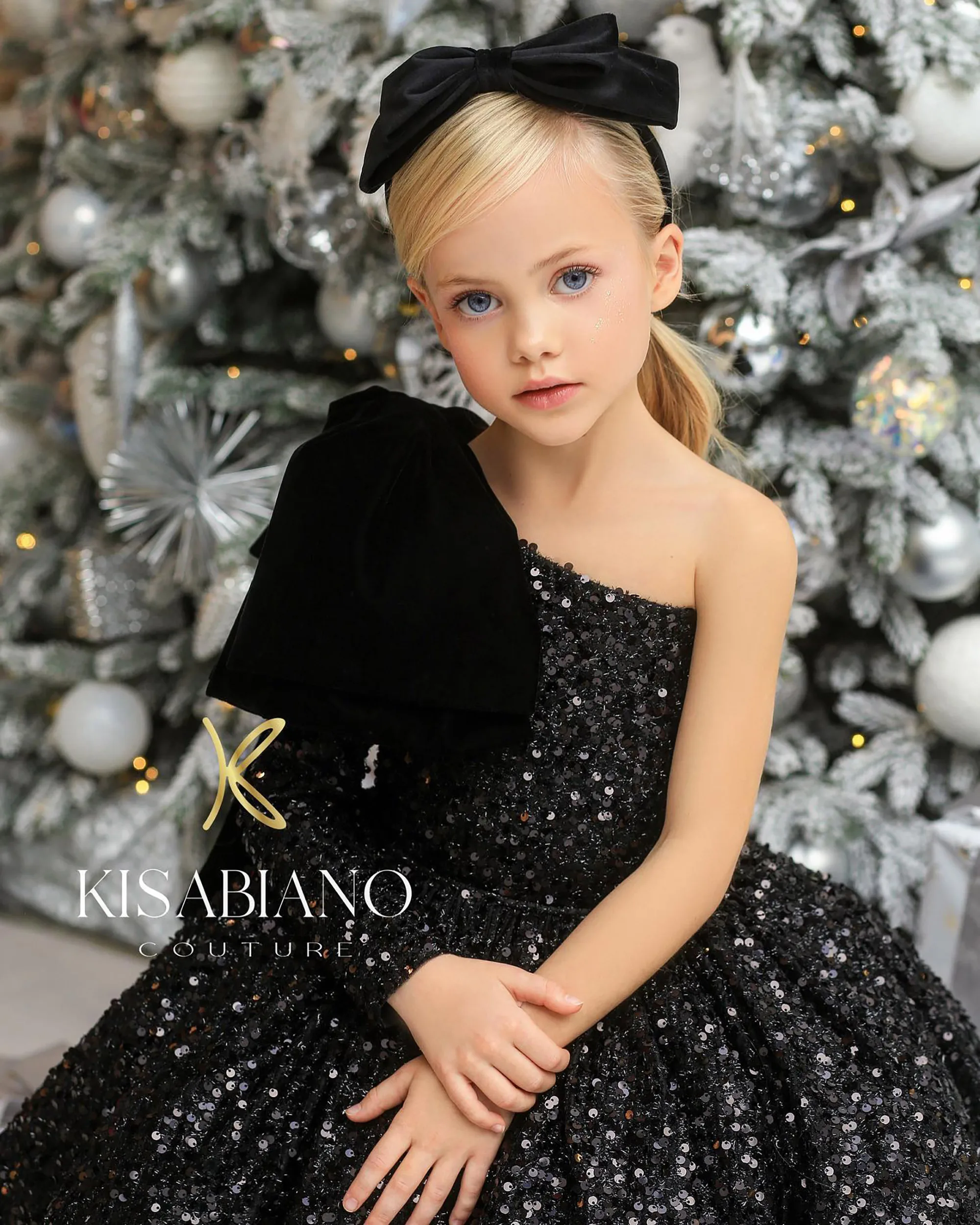 Bidier Fashion One-Sleeve Lace Up Gowns For Women Evening Dress for baby girl princess 1-6 years