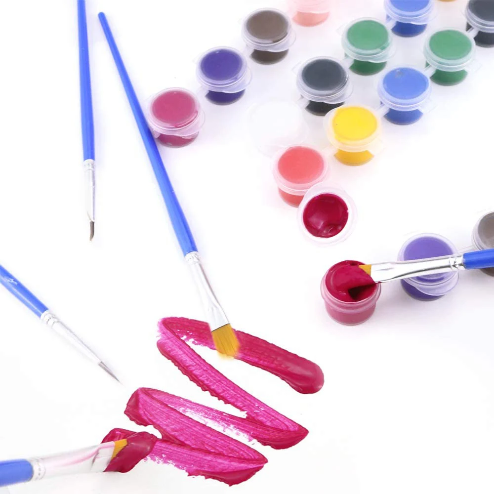 Bo Yi Xuan Hot Selling Paint Pots 2ml 3ml  5ml With 6/12  Colors Acrylic Paint Set For Painting