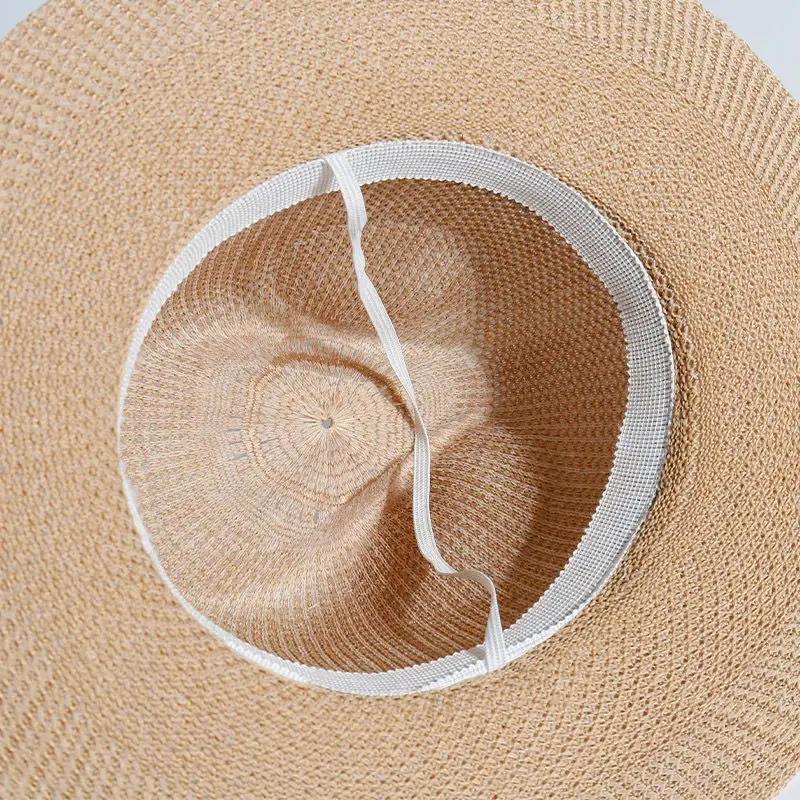 HZM-24041 New Design Western Cowboy Hat Panama Cow Jazz Sun Men Summer Beach Straw Summer Shade Travel Caps