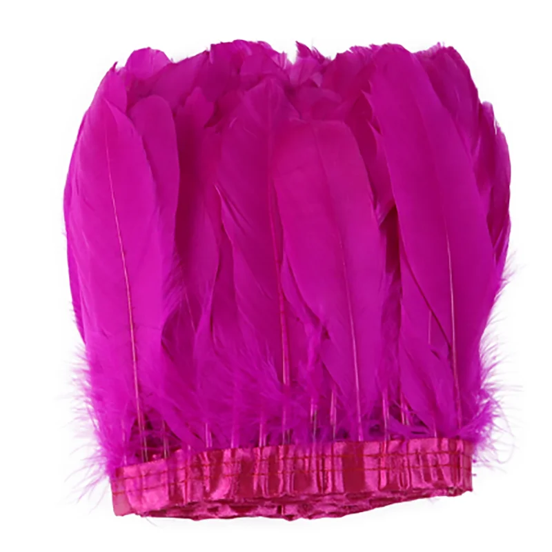 Dyed White orange feathers trimming carnival costume costume goose feather trim fringe For DIY Crafts Costume