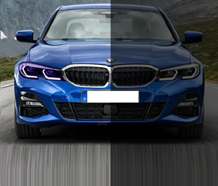 30cm *15m/roll Photochromic TPU chameleon Car Lamp Film Headlight Tint