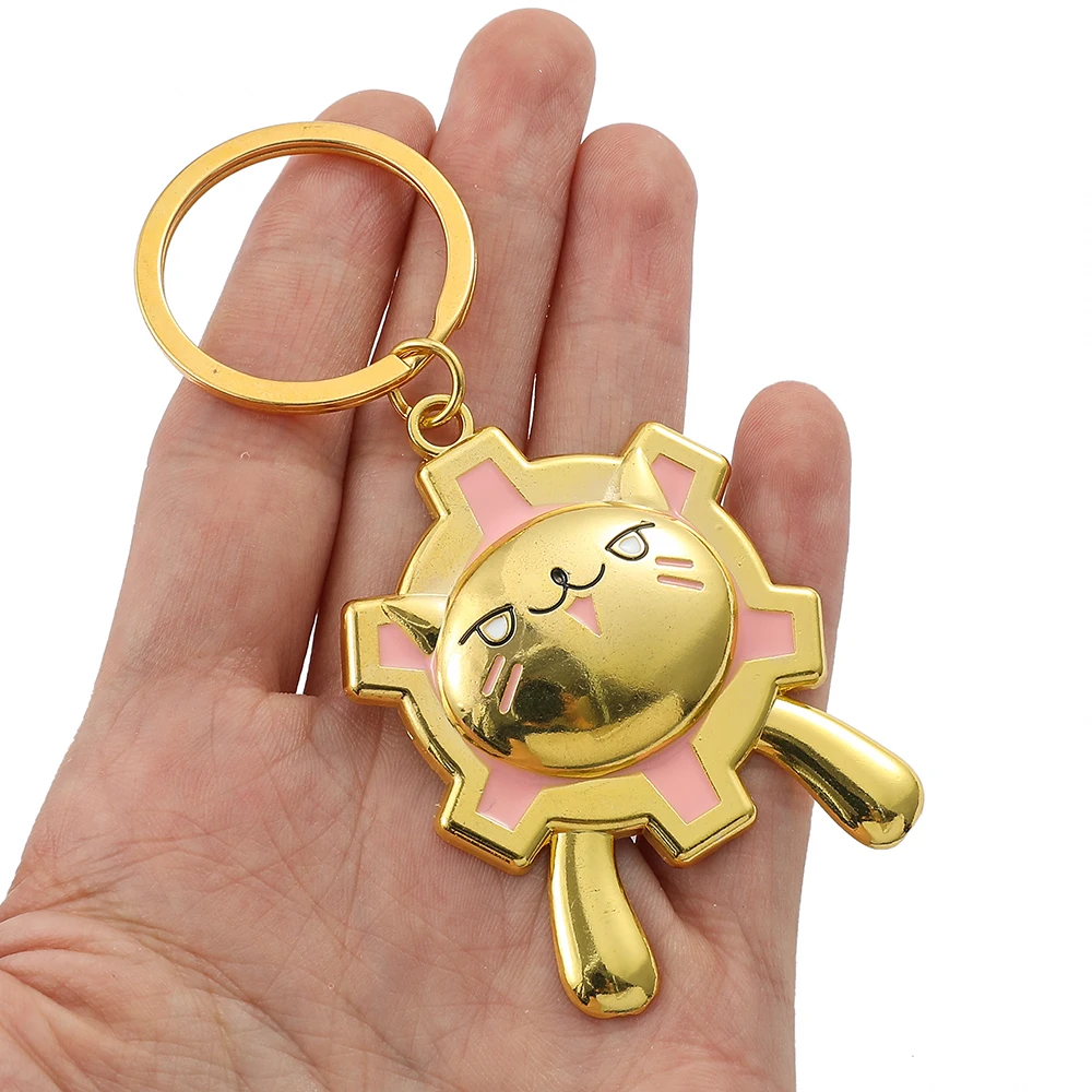 Little Lion Hai Wei Zhi Miao Metal Keychain with Embossing Printing Solid Metal Design