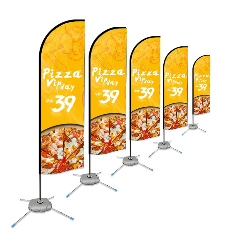 High Quality Fabric Banner Advertising Campaigns Promote  Double-sided Printed Outdoor Beach Fag