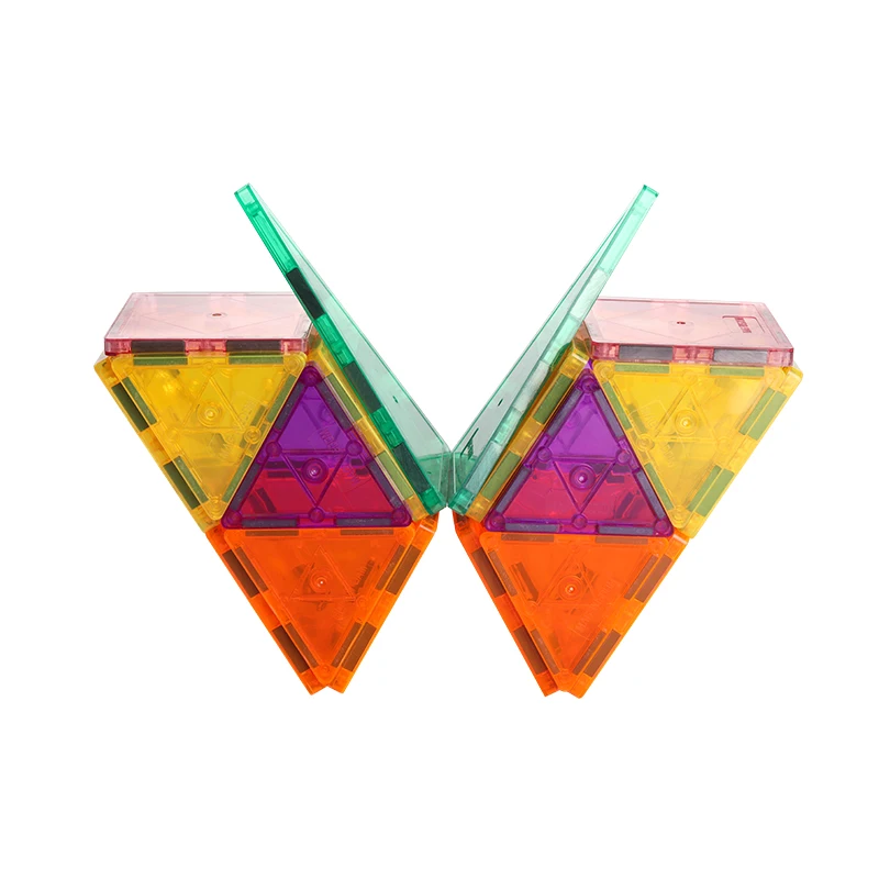 100pcs STEM toy magnetic building blocks set children DIY 3D magnet construction blocks toy car for magic magnetic sheet 2022