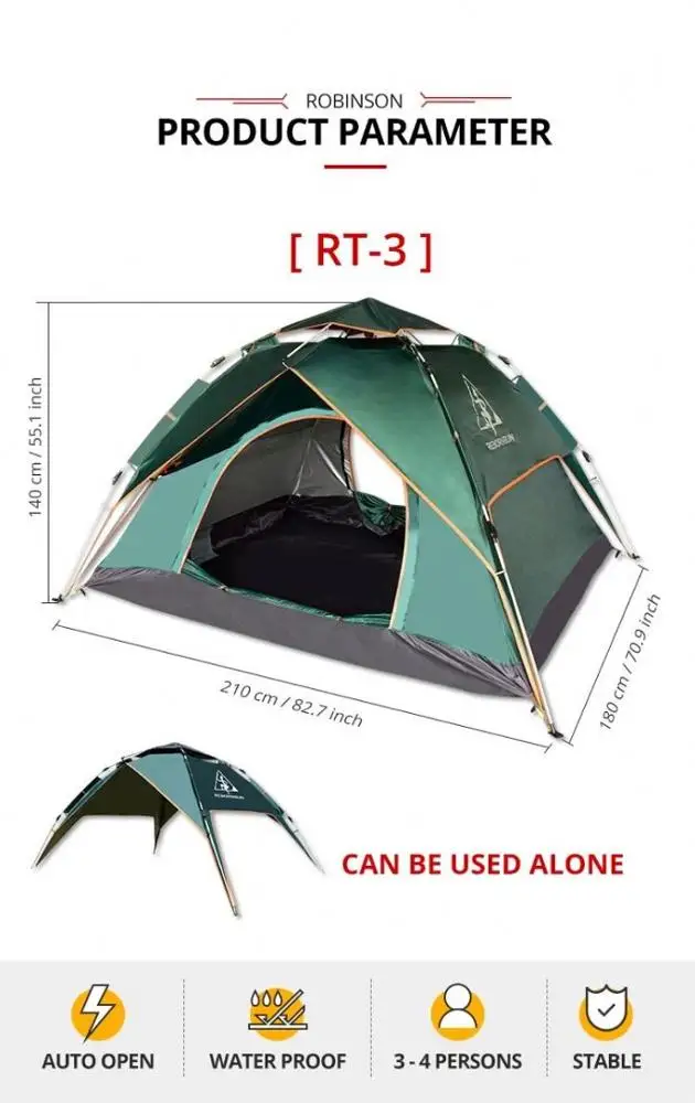 
Custom Portable Outdoor Waterproof Camping Shelters Portable Car Tent Robinson Camping 