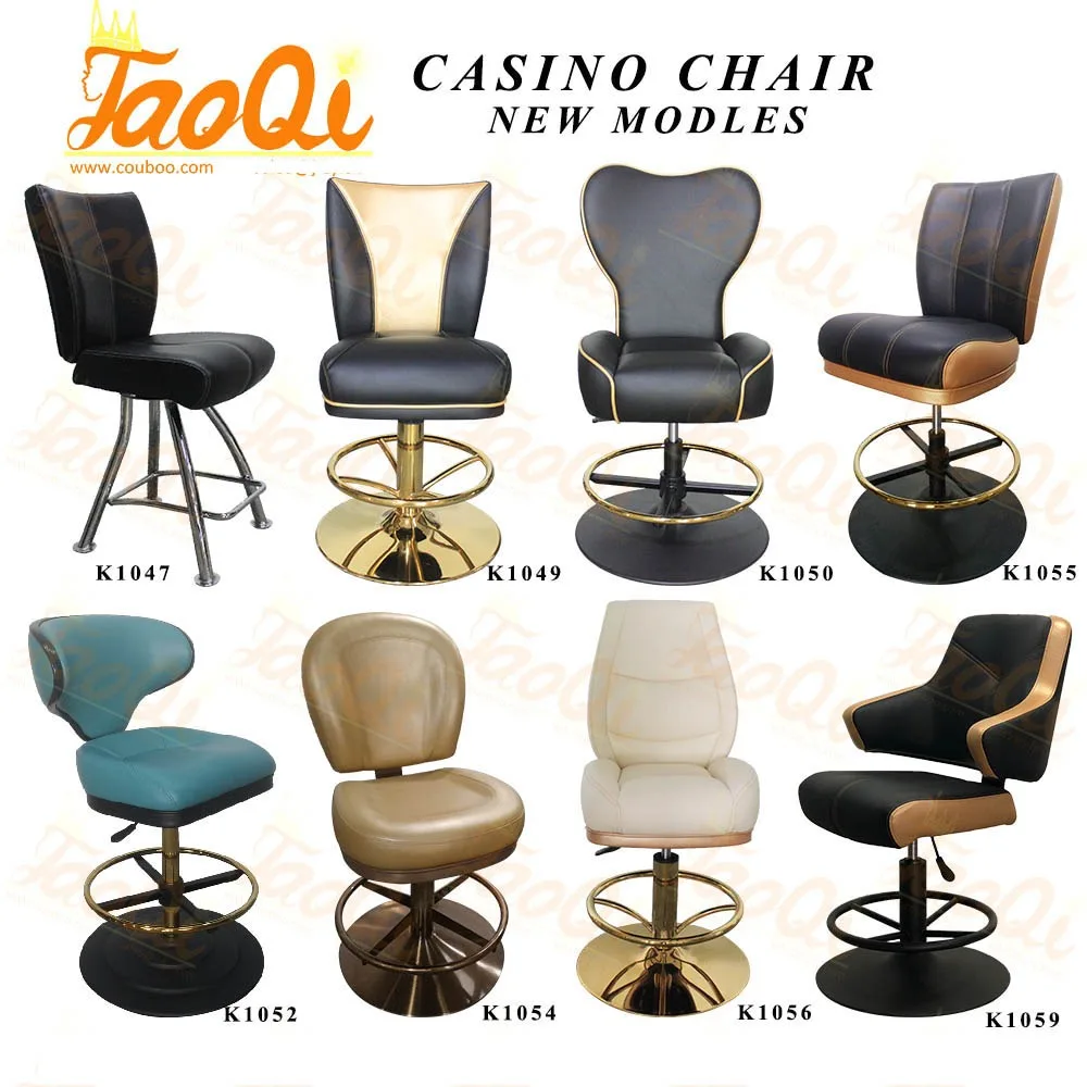 K77 High Quality Adjustable Bar Stool Black Red White PU Swivel Club Furniture Poker Game Table Roulette Slot Casino Chair