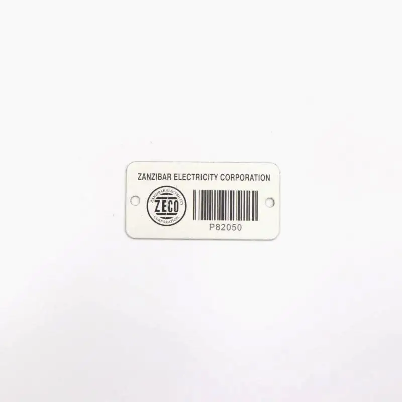 Laser Self Adhesive QR code Metal label Asset Tag Custom Serial Number Barcode Label For Machine