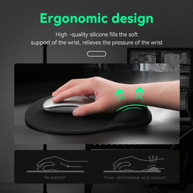 Wholesale custom gel mouse pad with wrist support 3D sublimation animation game mouse pad for games office