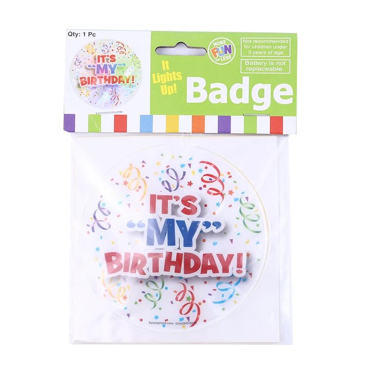 
Beian Competitive Price Personalized Custom Cheap Souvenir Gift Creative Crafts Led Light Up Sticker Badge 