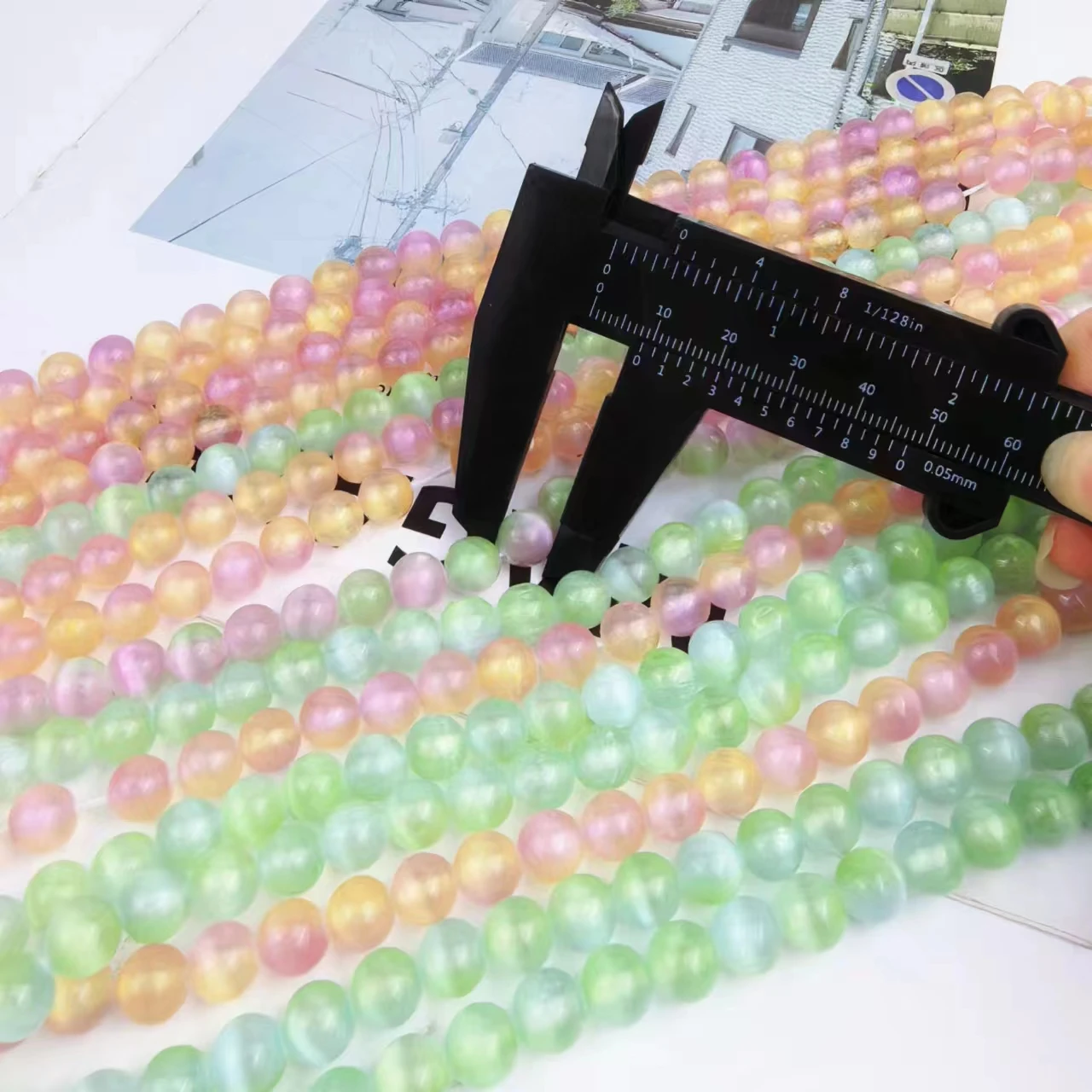 Hoe Sale Crystal Loose Stones Hand Make Rainbow Selenite Beads For Jewelry Decoration