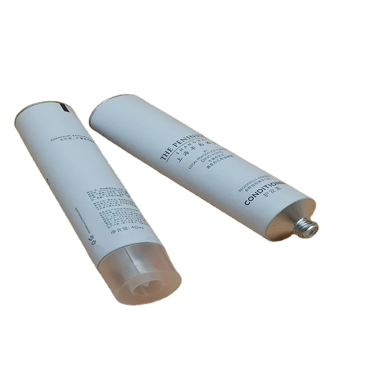 Eco friendly empty custom aluminum tube 50ml 100ml aluminum face hand cream soft cosmetic squeeze tube packaging with Screw cap