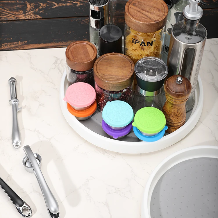 Double Layer Single Layer Susan Lazy Save Space Rotating Rray Multi Functional Rotating Storage Rack