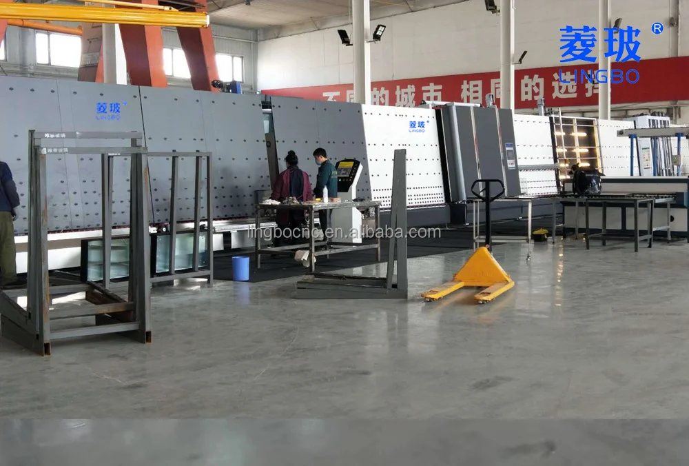 machine for cutting glass and making double glazed