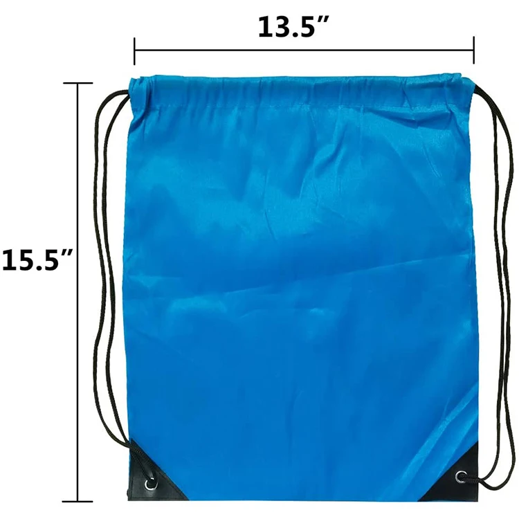 Custom Printed Full Color Durable Waterproof Polyester Drawsting Backpack