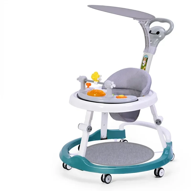 music Adjustable height baby walker assistant around we go baby walker with wheels and seat Baby Walker With Handle Bar