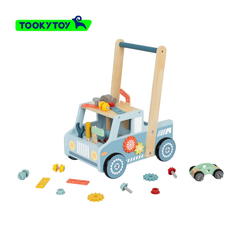 Wooden Baby Walker Hand Push Tool Table Hands-on Ability Exercise Training Education Toy for Kids