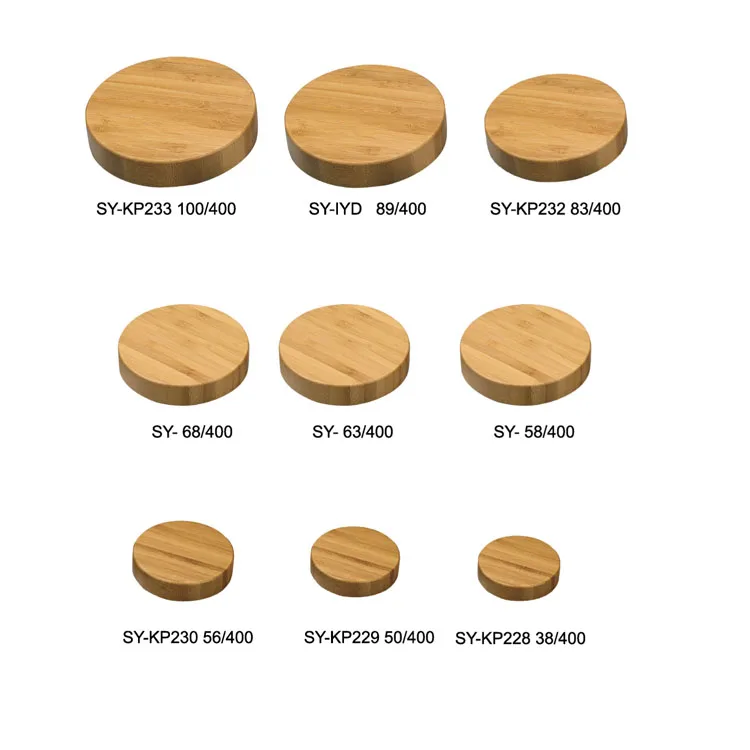 cosmetic packaging 70mm jars bamboo lid for cream jar bamboo wooden screw cap