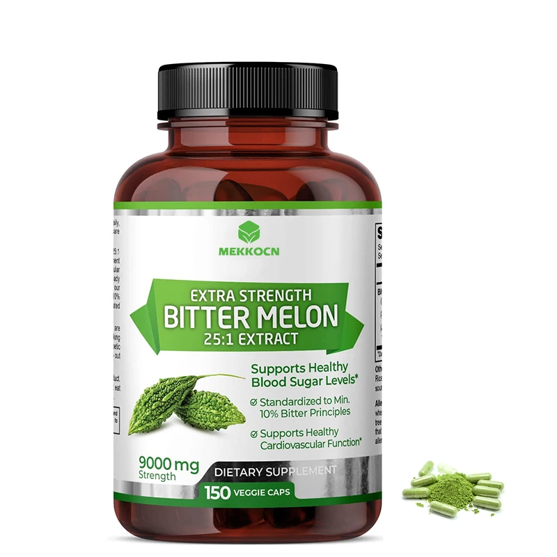 OEM Bitter Melon Capsules Organic Bitter Melon Extract Capsule Pill Healthy Blood Sugar Levels Bitter Melon Hard Capsules