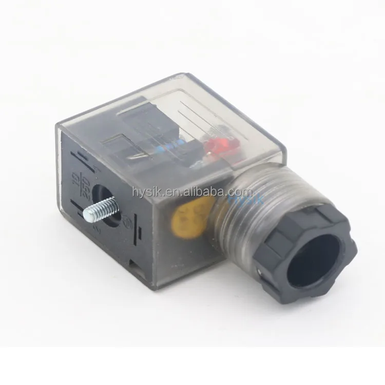 DIN 43650 Form A Form B Form C Solenoid Connector Plug LED Light 24VDC surge protection waterproof connector