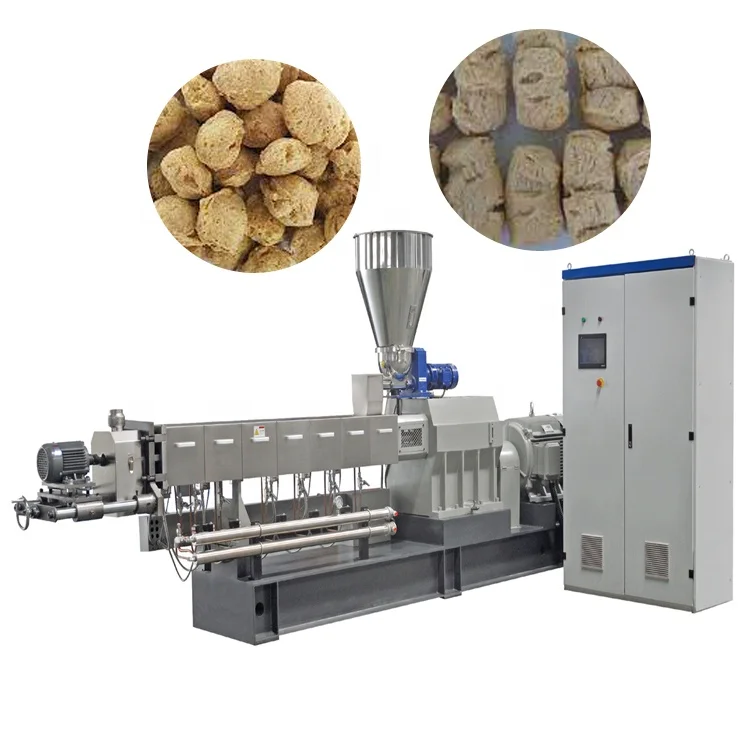 Twin Screw Full Automatic Tvp Textured Soy Protein Extruder Texture Soy Protein Machinery Processing Line