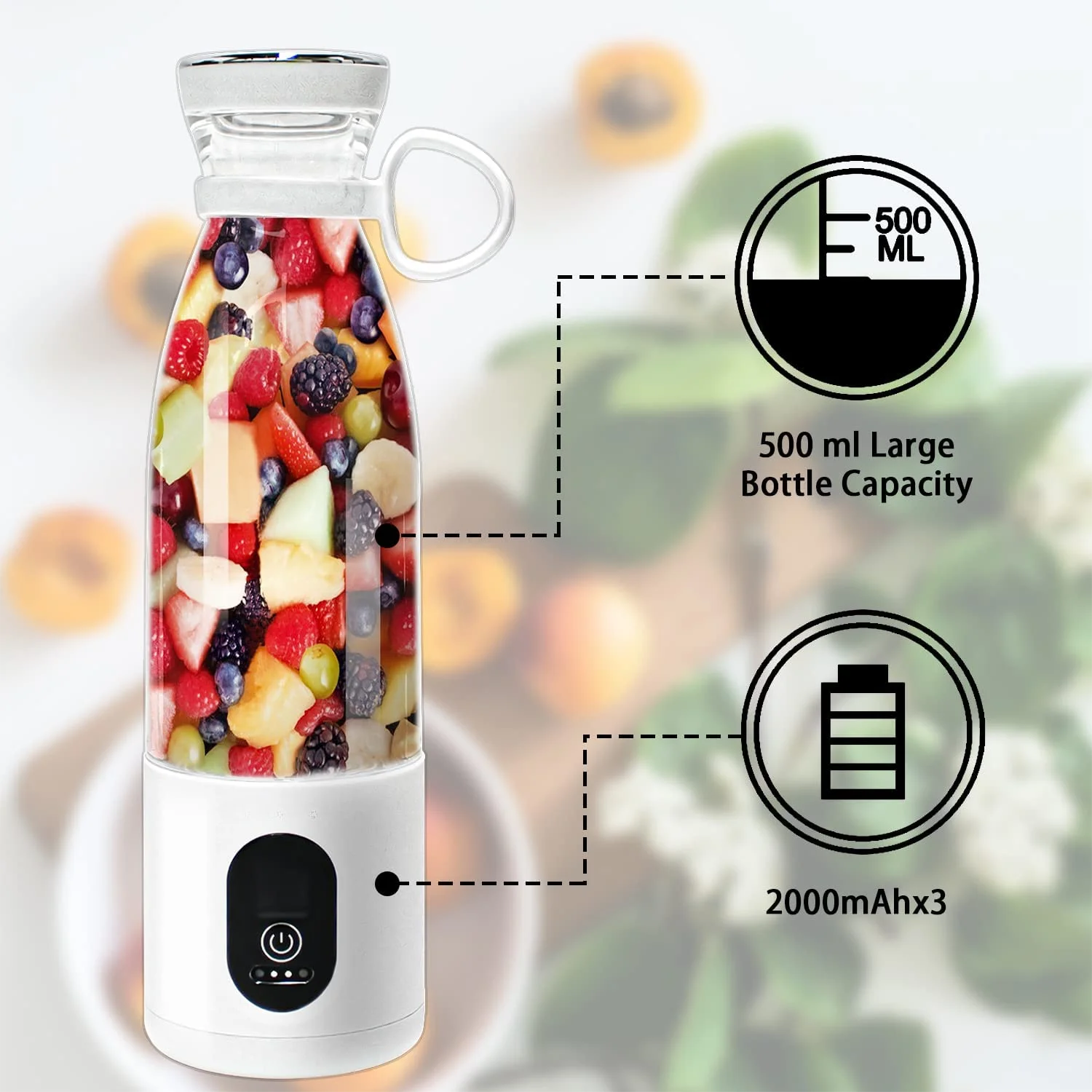 Waterproof  300W  500 ML Electric Personal  Fruit Juicer Squeezer Cup  Hand Held Blender Portable Blender