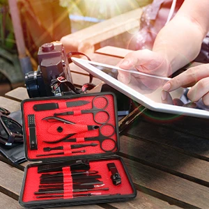 18 in 1 Stainless Steel Professional Foot Bath Spa Pedicure Nail Scissors Grooming Pedicure Kit