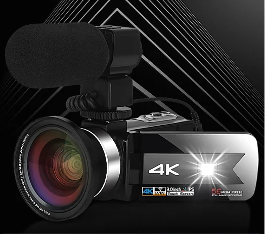 3 дюймов 3840*2160 4K HD видеокамера цифровой видеокамеры TFT LCD 56MP 16x Zoom DV AV ночное видение высокое качество крепление для фото и