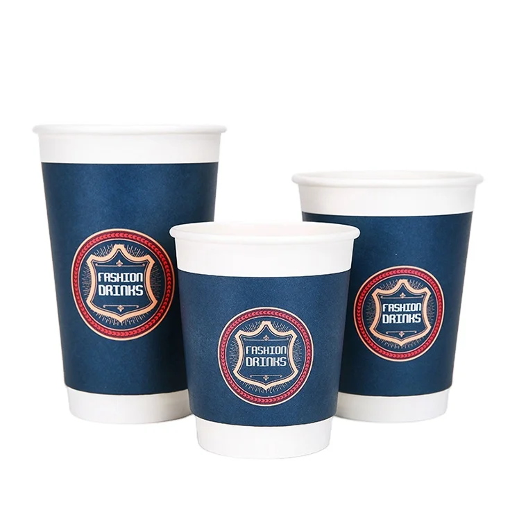 biodegradable colorful new design free sample logo printed food paper cup wholesale factory price with lid sleeve cover