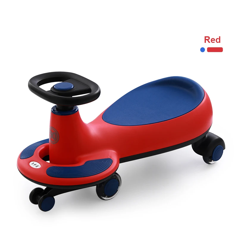 Baby swing car children ride on toys baby walker car kids musical with light wiggle car