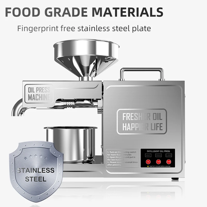 CE Stainless Steel Economic and Efficient Edible Cooking Oil Making Automatic Peanut Rapeseed Oil Press Oil Extraction Machine