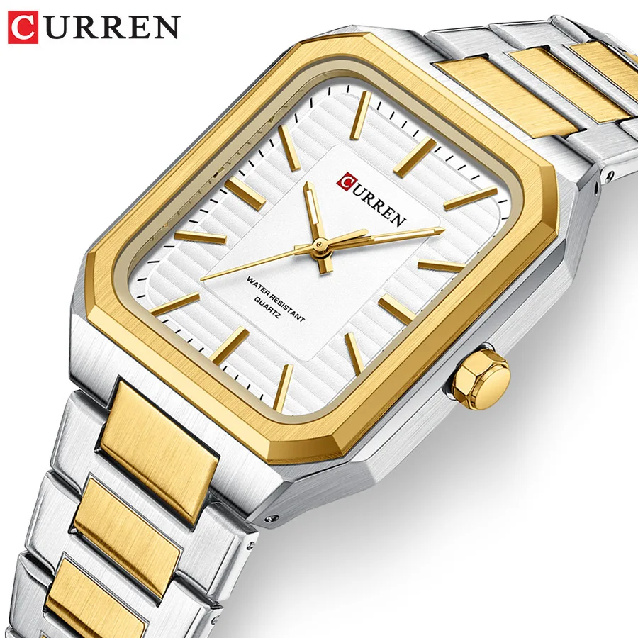 CURREN Watch for Men Fashion Stainless Steel Water Resistant Quartz Watch Luxury Sport Watch Man Clock Relogio Masculino 8457