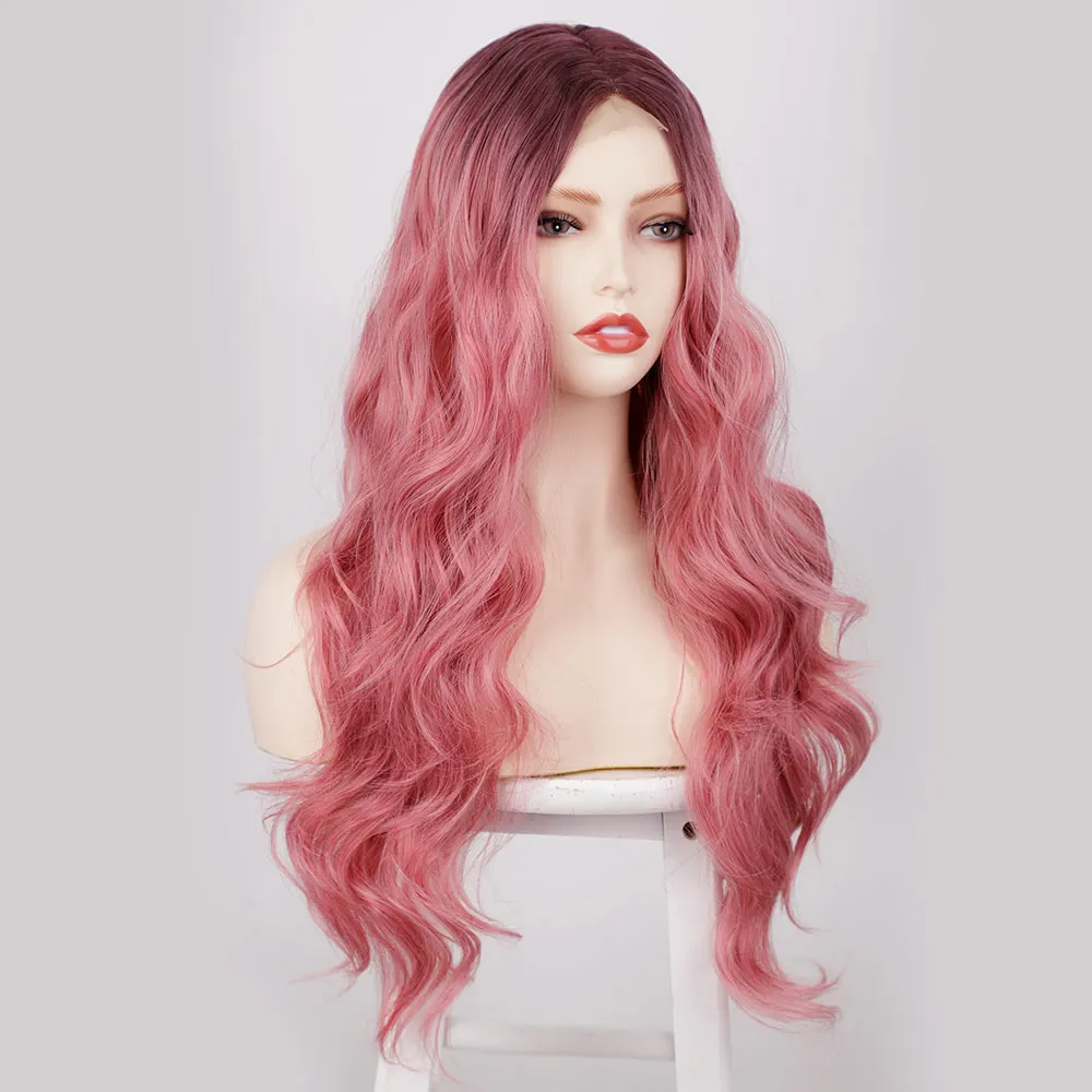 
Synthetic 26inches Explosion style wig European and American ladies fashion big wave long curly hair cosplay wig Real hair 