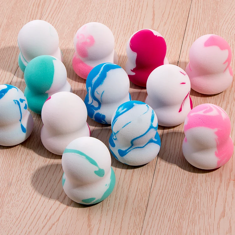 Натуральная Золотая Красивая латексная черная веганская косметическая губка