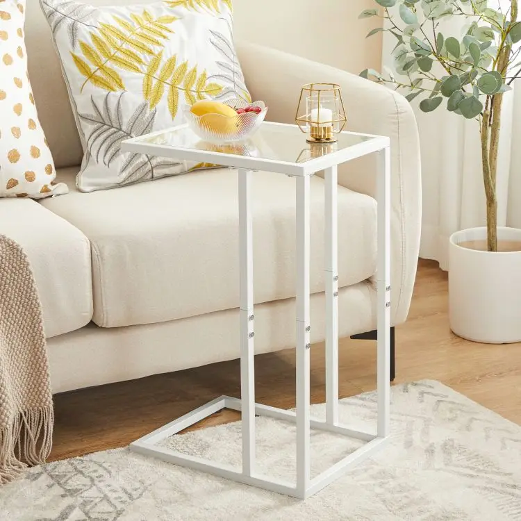 Wholesale White Side Tables, HOOBRO Brand White End Table, White Lamp Accent Table for Living Room