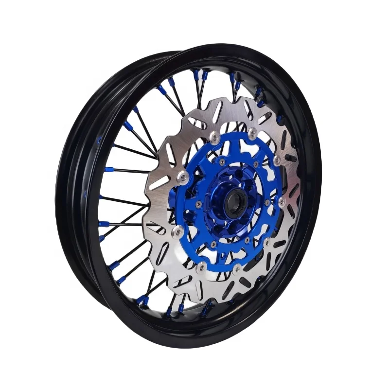 Hot Sale 17 Inch Motorcycle Supermoto Motard Spoke Rim 36 Holes Wheel Set