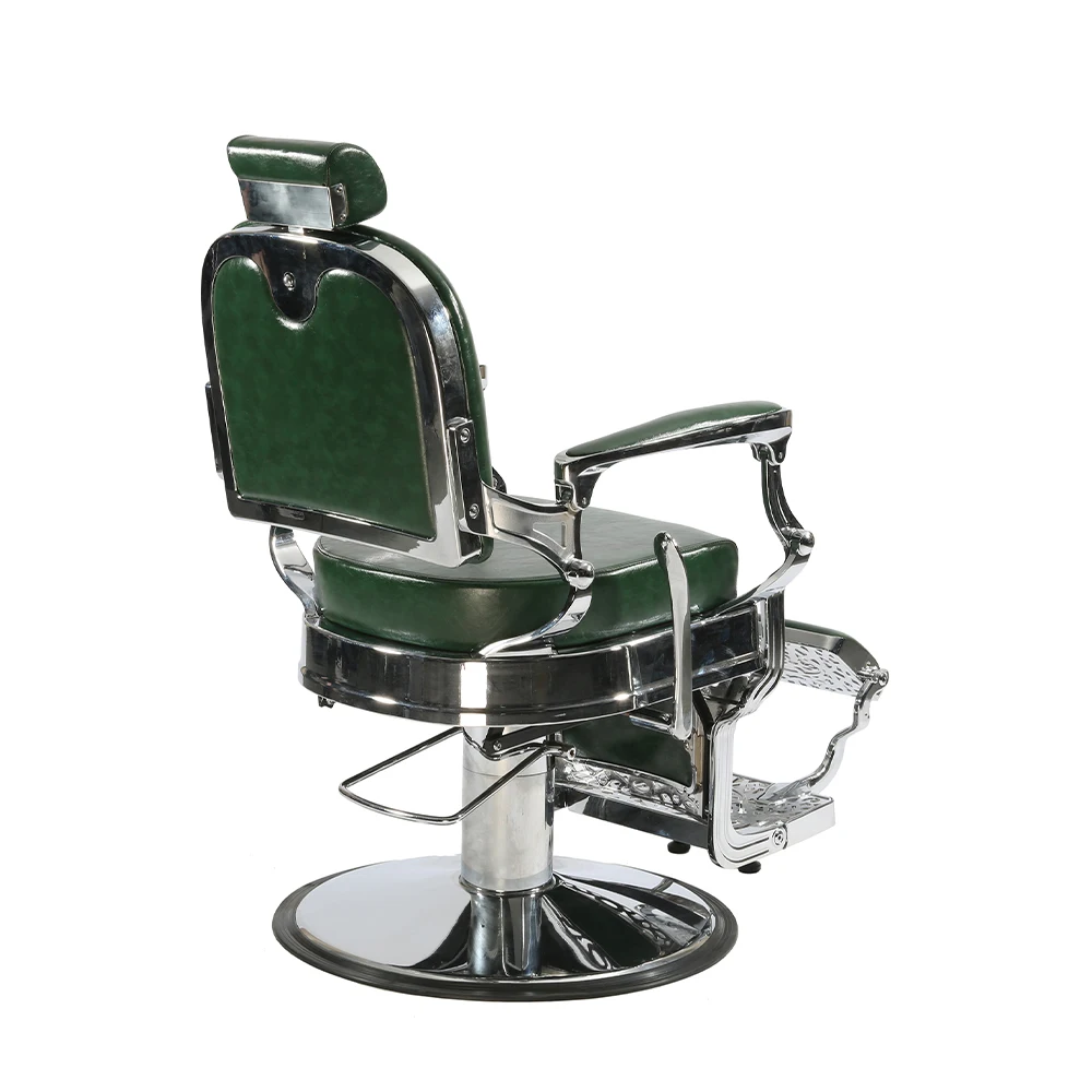 Salon furniture high end retro vintage dark green barber chair hair salon