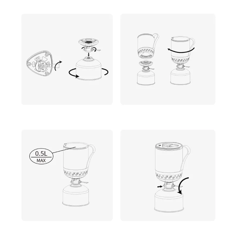 BRS 61 Windproof portable Stove aluminium Cookware Gas Stove Outdoor Stove Collector Furnace Reactor