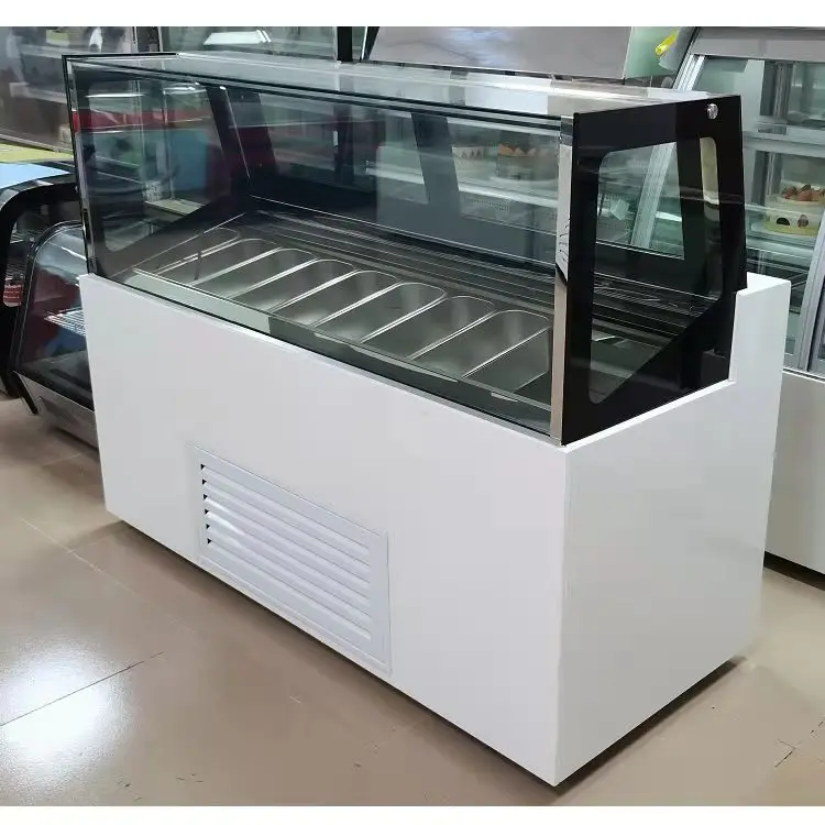Freezers Ice Cream Display Freezer Stainless Steel and Glass Ice Cream/ Popsicle/ Haagen-dazs Direct Cooling / Air Cooling N-ST