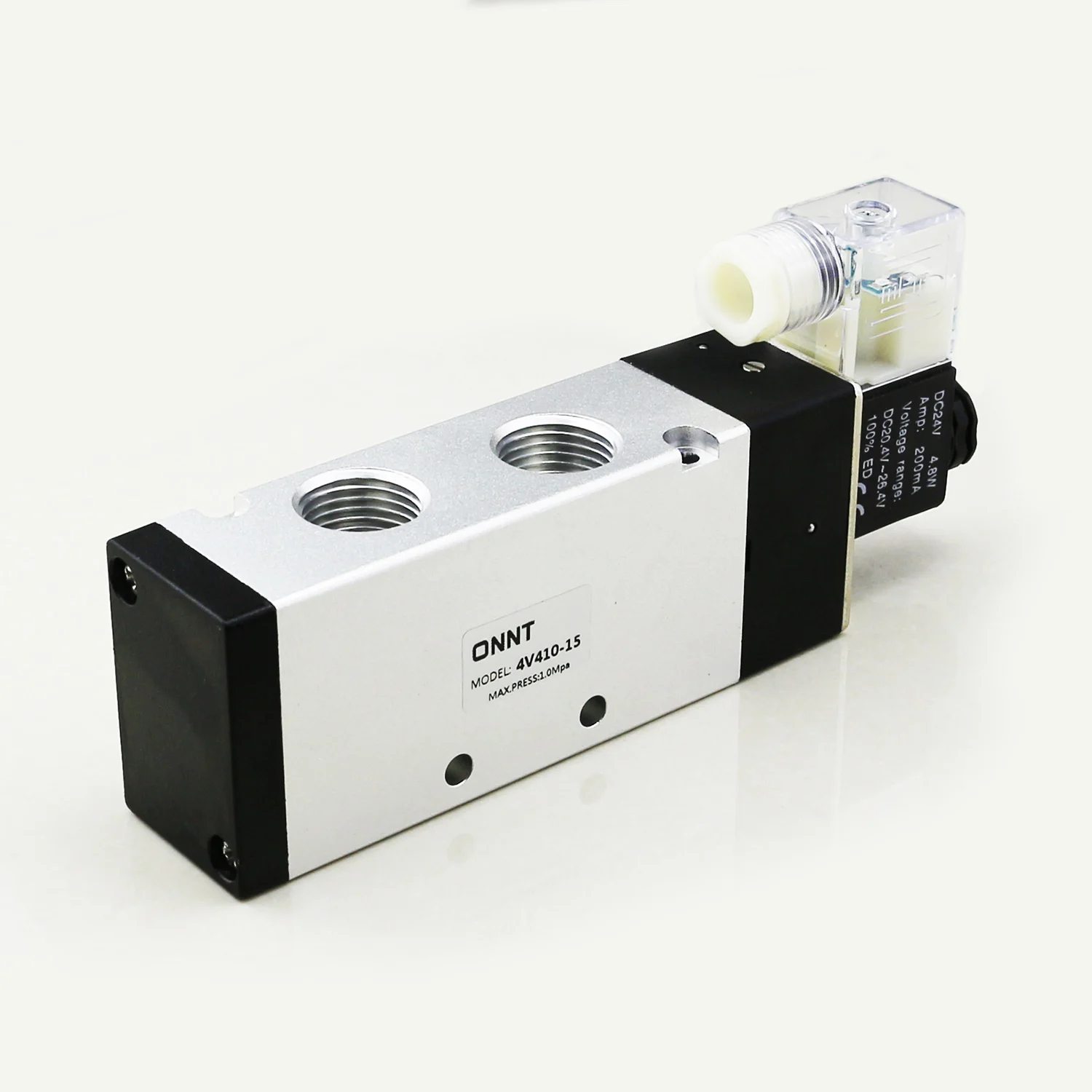 2 Position 5 Way AC220V DC24V AC110V DC12V 1/2 Inch 5/2 Way Single Coil Solenoid Valve 4V410-15 valvula solenoide Pneumatic