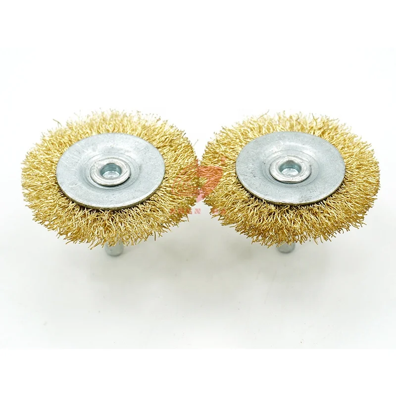 Zhenda Factory Brass Coated Steel Wire Multifunctional Cleaning Brush Power Scrubber Drill Power Brushes with Rod