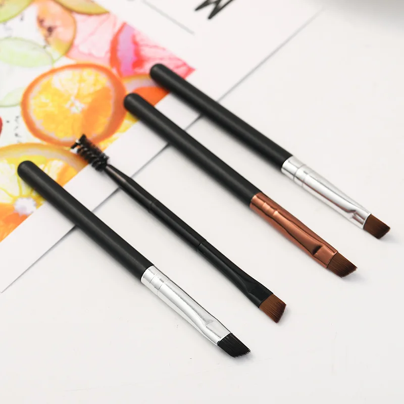Mini Vegan Makeup Brushes Eye Line Brow Brush Private Label Synthetic Single Flat Top Liquid Concealer Brush