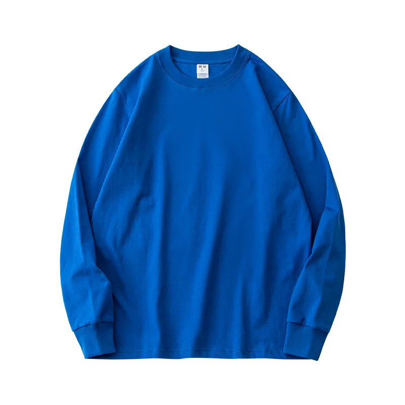 Autumn Winter New Arrival  220g 100% Cotton Plain Woman Sweatshirts Loose Fashion Pullover Plush  Women Crew Neck Sweatshirt