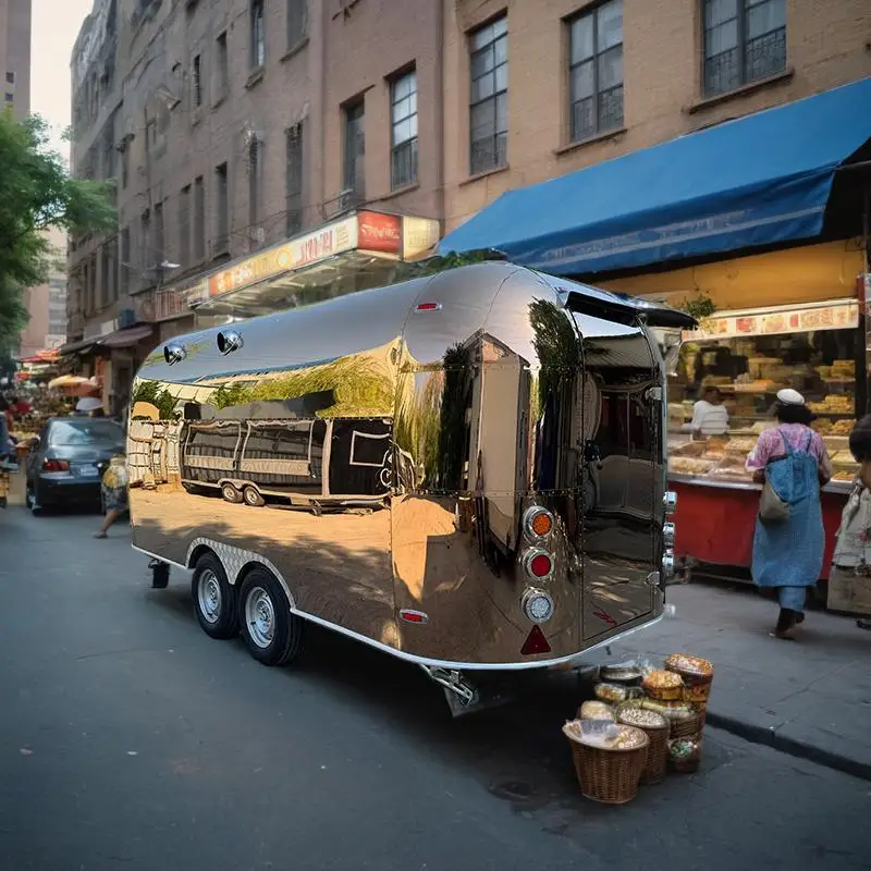 Custom Size Hot Dog Cart Smoothie Snack Food Truck Coffee Bar Australia Standard Airstream Food Truck
