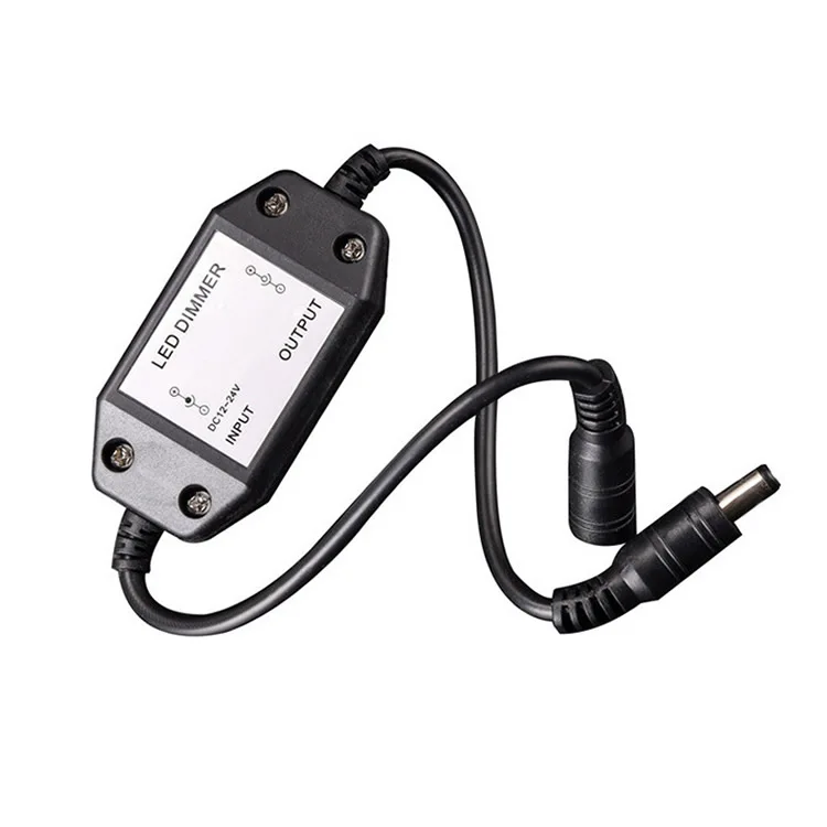DC 12V 24V LED Strip Dimmer Switch With Female Male Adapter Brightness Adjustable Controller Manual Knob