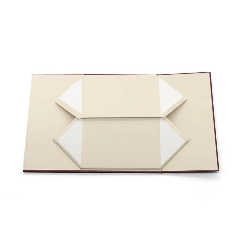 Custom Small Red Color Collapsible Paper Packaging Box Flap Top Folding Gift Box With Hop Stamping and Soft Touch Lamination